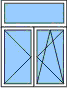 dvojdílné okno(O,OS) s fixním nadsvětlíkem