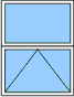 jednokřídlé okno výklopné s fixním nadsvětlíkem