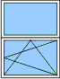 jednokřídlé okno otvíravé sklopné s fixním nadsvětlíkem